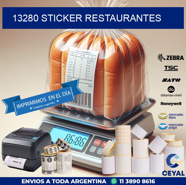 13280 STICKER RESTAURANTES