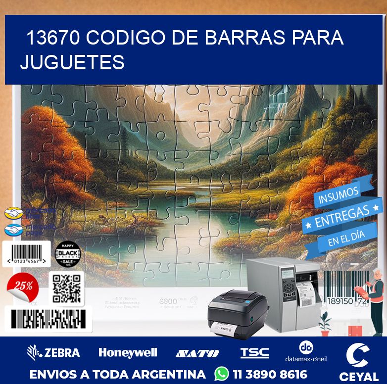 13670 CODIGO DE BARRAS PARA JUGUETES