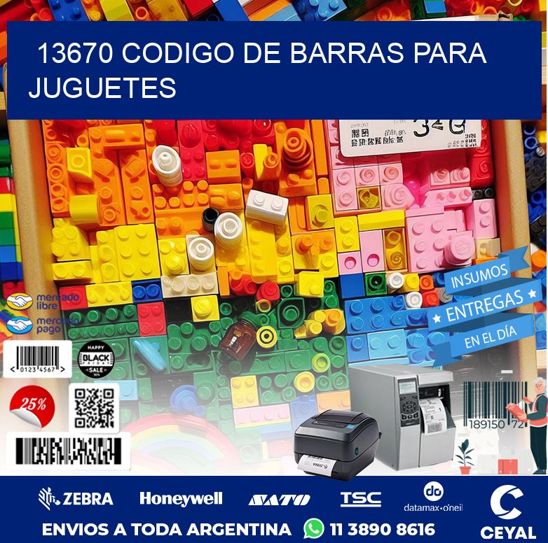 13670 CODIGO DE BARRAS PARA JUGUETES