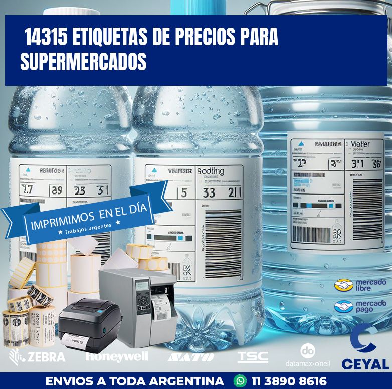 14315 ETIQUETAS DE PRECIOS PARA SUPERMERCADOS