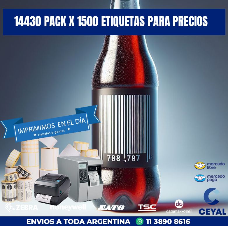 14430 PACK X 1500 ETIQUETAS PARA PRECIOS