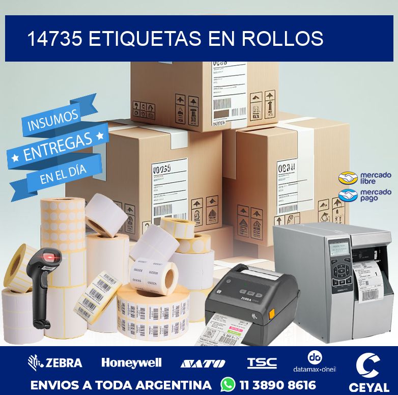 14735 ETIQUETAS EN ROLLOS