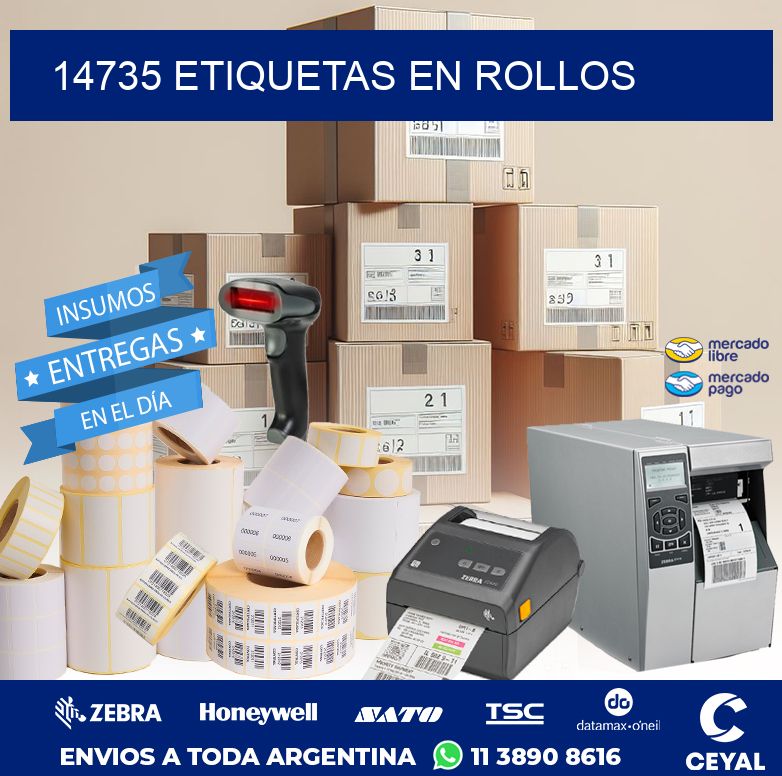 14735 ETIQUETAS EN ROLLOS