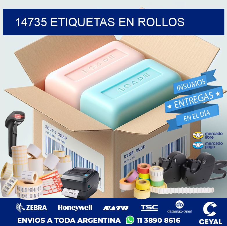 14735 ETIQUETAS EN ROLLOS