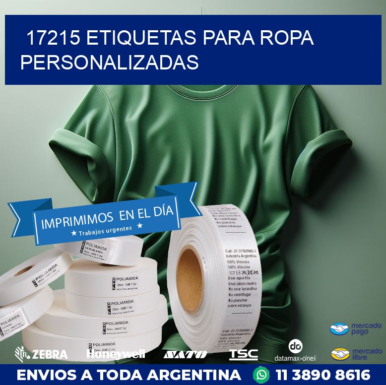 17215 ETIQUETAS PARA ROPA PERSONALIZADAS