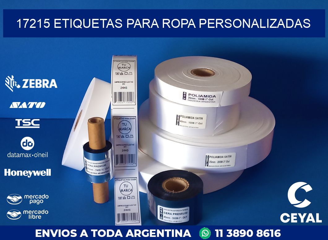 17215 ETIQUETAS PARA ROPA PERSONALIZADAS