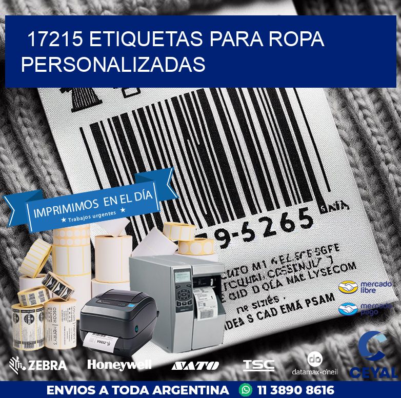 17215 ETIQUETAS PARA ROPA PERSONALIZADAS