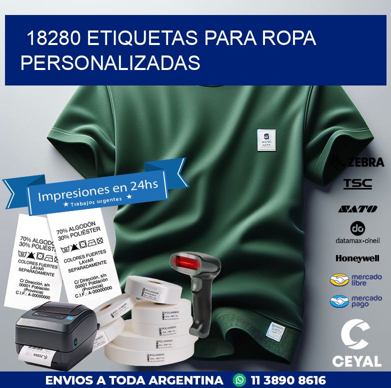 18280 ETIQUETAS PARA ROPA PERSONALIZADAS