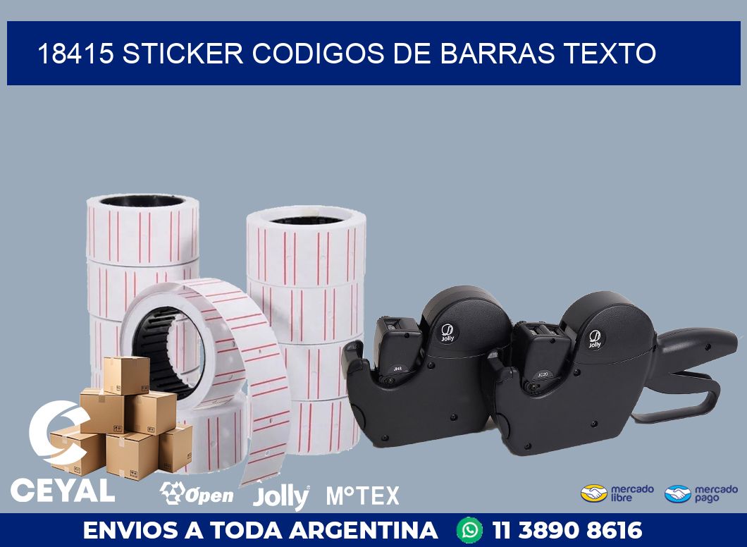 18415 STICKER CODIGOS DE BARRAS TEXTO