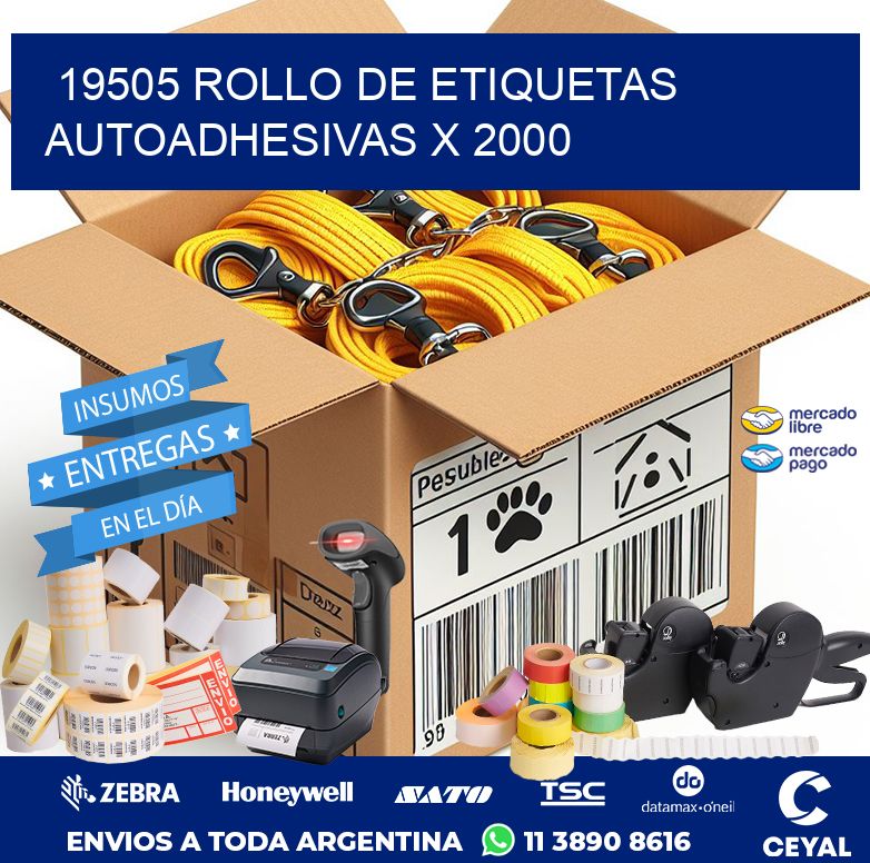 19505 ROLLO DE ETIQUETAS AUTOADHESIVAS X 2000