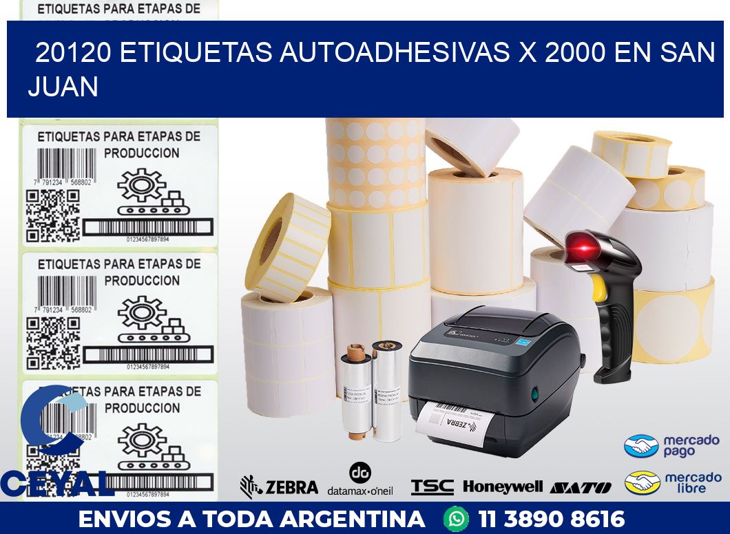 20120 ETIQUETAS AUTOADHESIVAS X 2000 EN SAN JUAN
