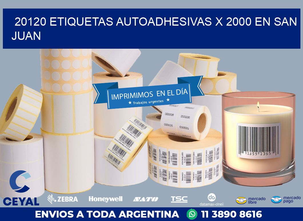 20120 ETIQUETAS AUTOADHESIVAS X 2000 EN SAN JUAN