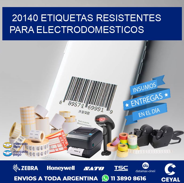 20140 ETIQUETAS RESISTENTES PARA ELECTRODOMESTICOS