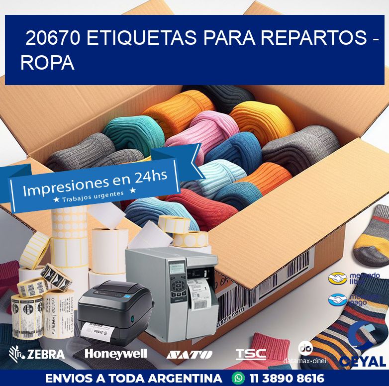 20670 ETIQUETAS PARA REPARTOS - ROPA