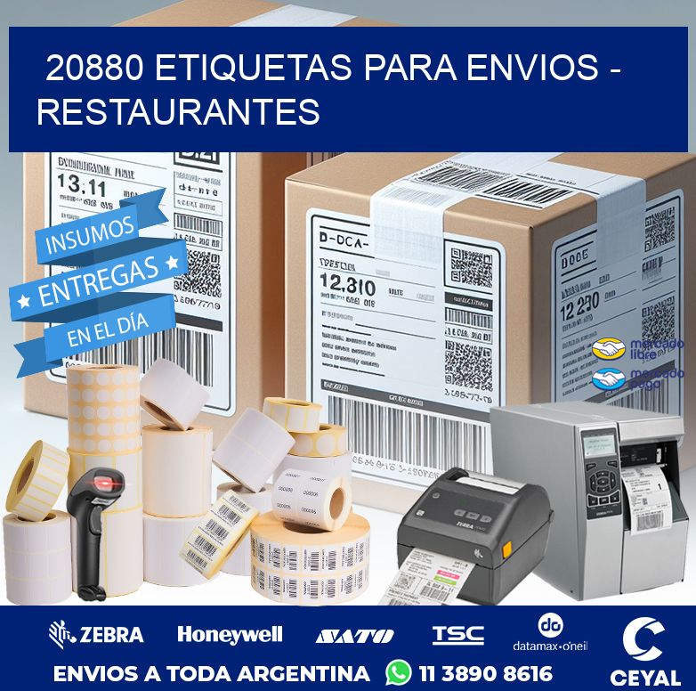 20880 ETIQUETAS PARA ENVIOS - RESTAURANTES