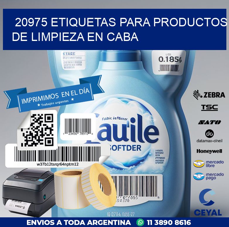 20975 ETIQUETAS PARA PRODUCTOS DE LIMPIEZA EN CABA