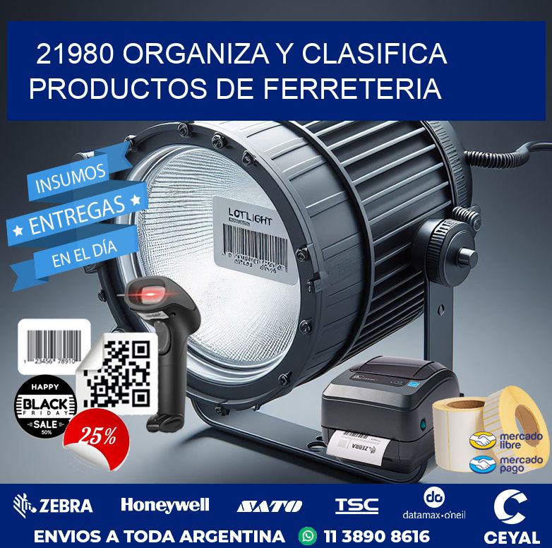 21980 ORGANIZA Y CLASIFICA PRODUCTOS DE FERRETERIA