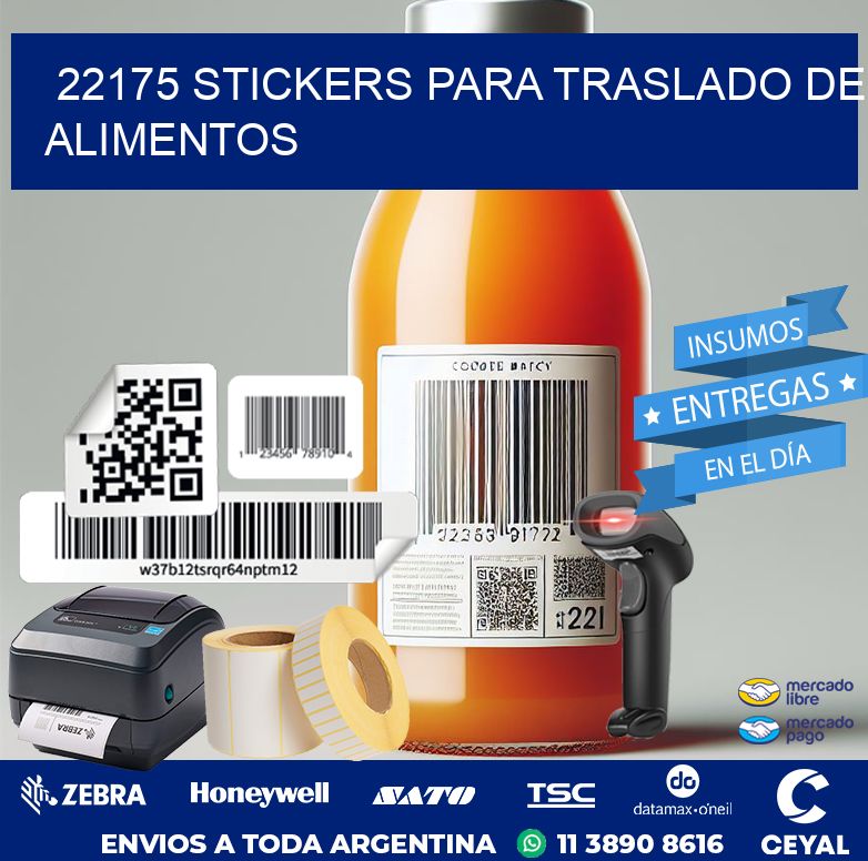 22175 STICKERS PARA TRASLADO DE ALIMENTOS