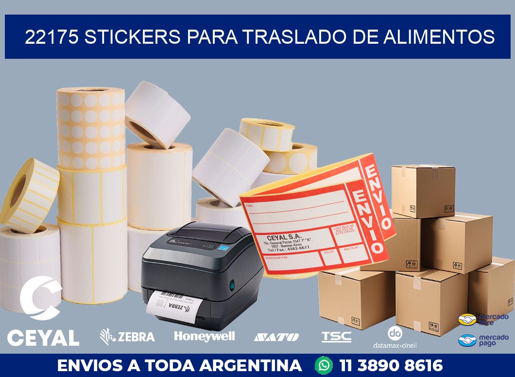 22175 STICKERS PARA TRASLADO DE ALIMENTOS