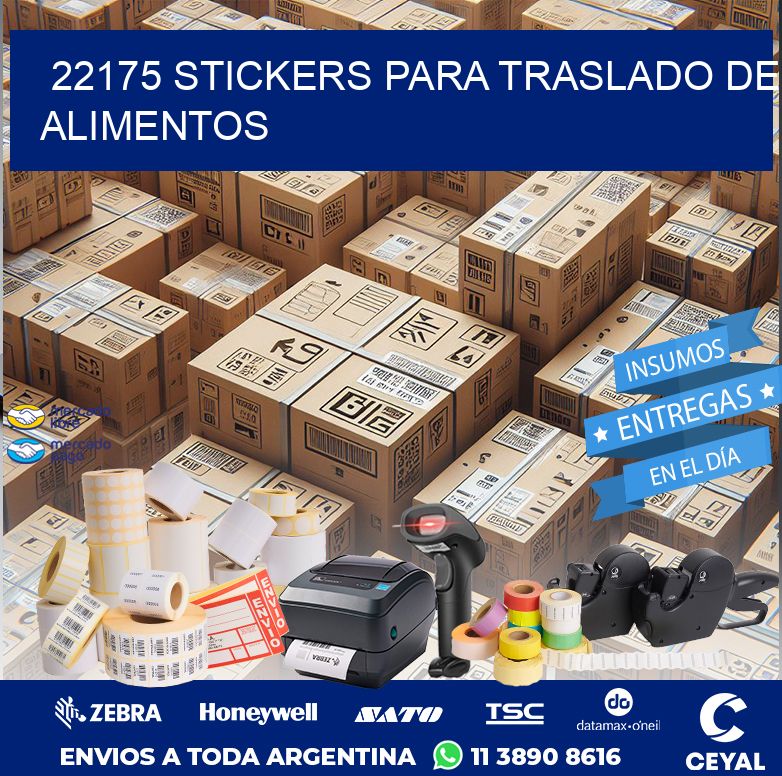 22175 STICKERS PARA TRASLADO DE ALIMENTOS