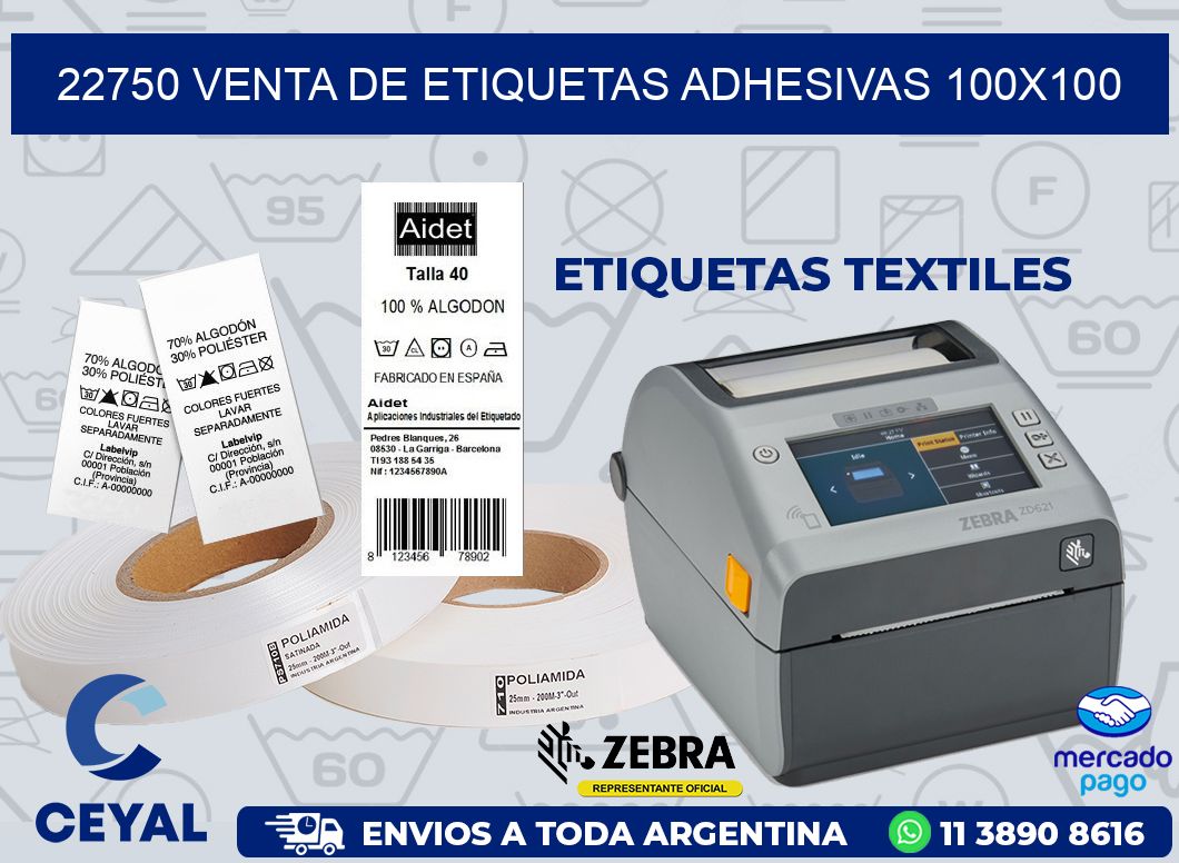 22750 VENTA DE ETIQUETAS ADHESIVAS 100X100