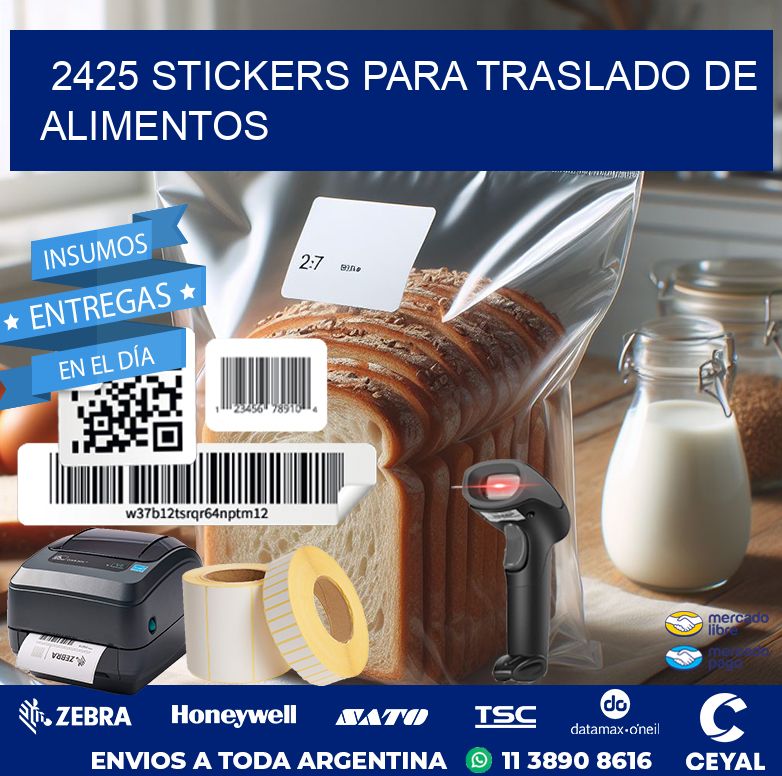 2425 STICKERS PARA TRASLADO DE ALIMENTOS