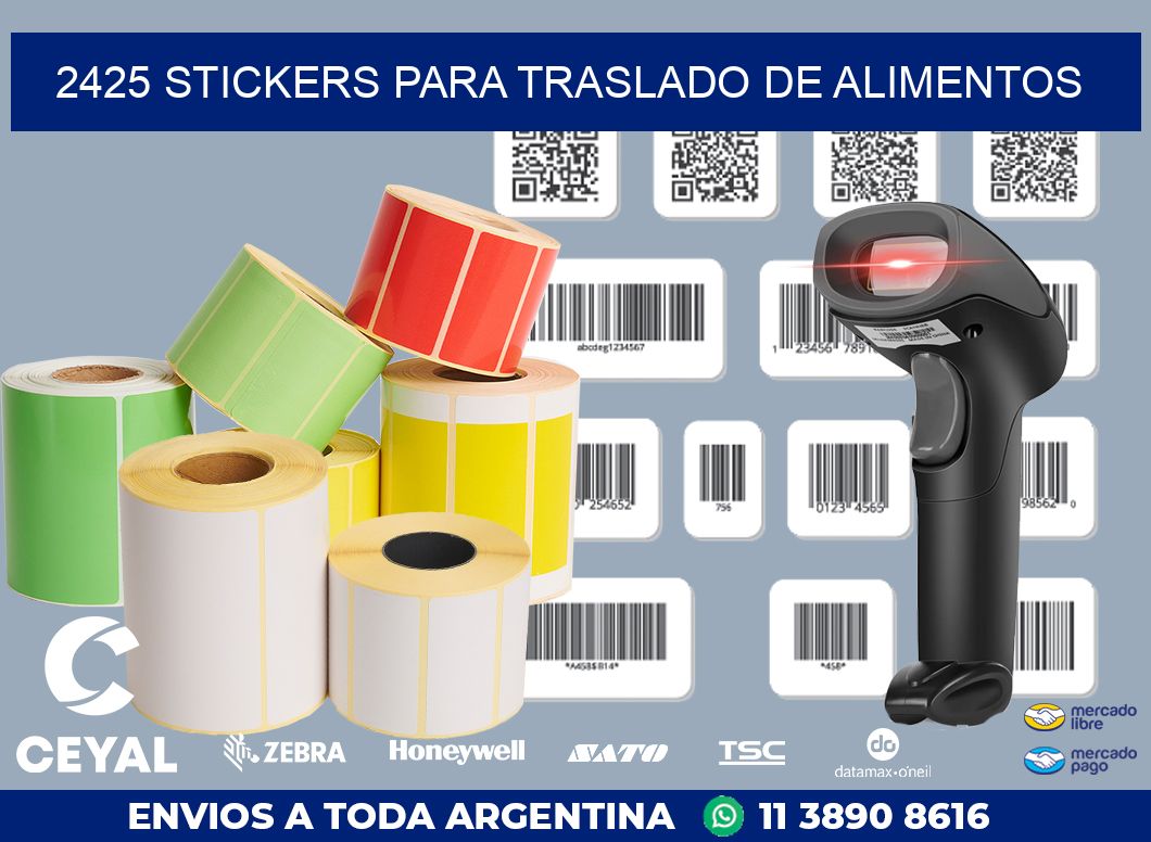 2425 STICKERS PARA TRASLADO DE ALIMENTOS