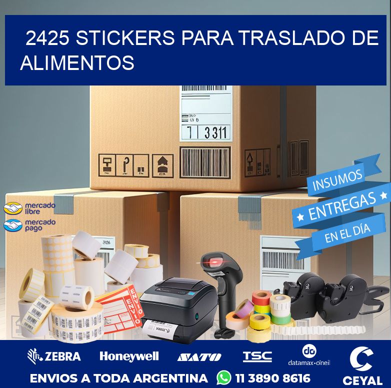 2425 STICKERS PARA TRASLADO DE ALIMENTOS