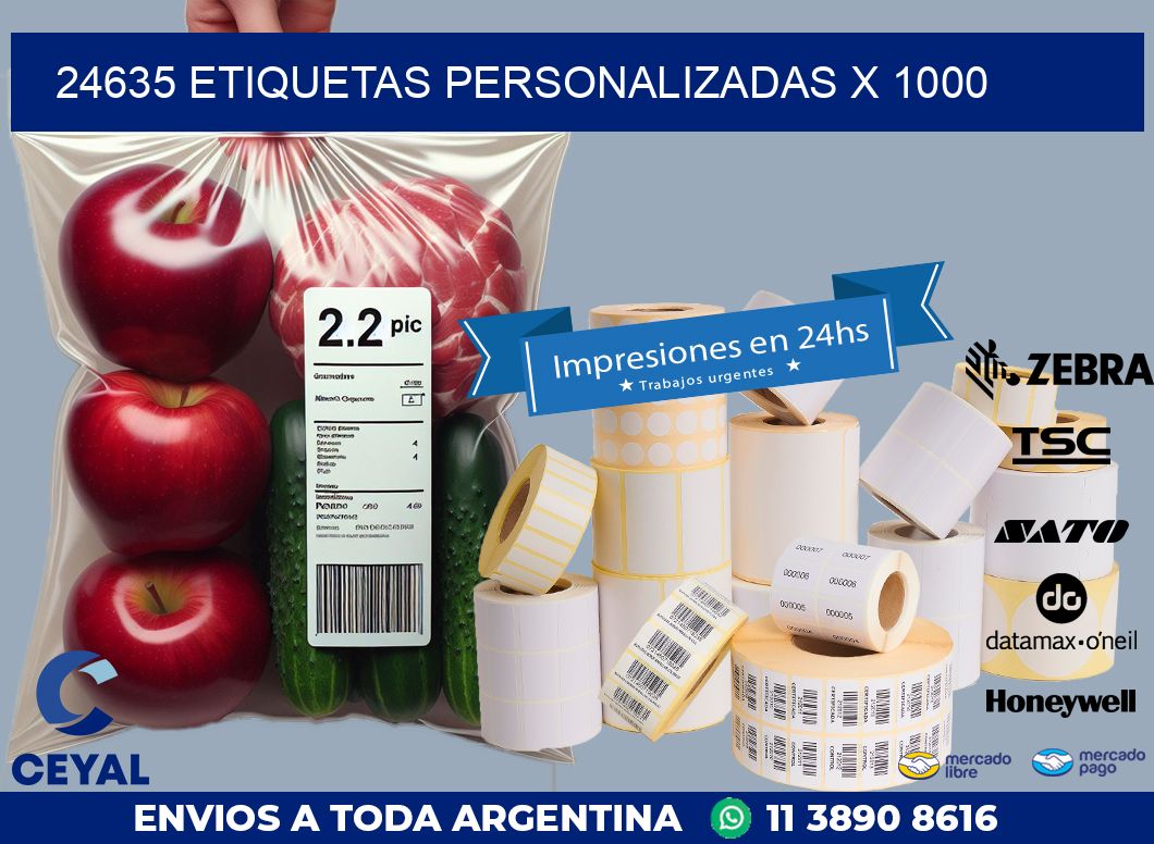 24635 ETIQUETAS PERSONALIZADAS X 1000