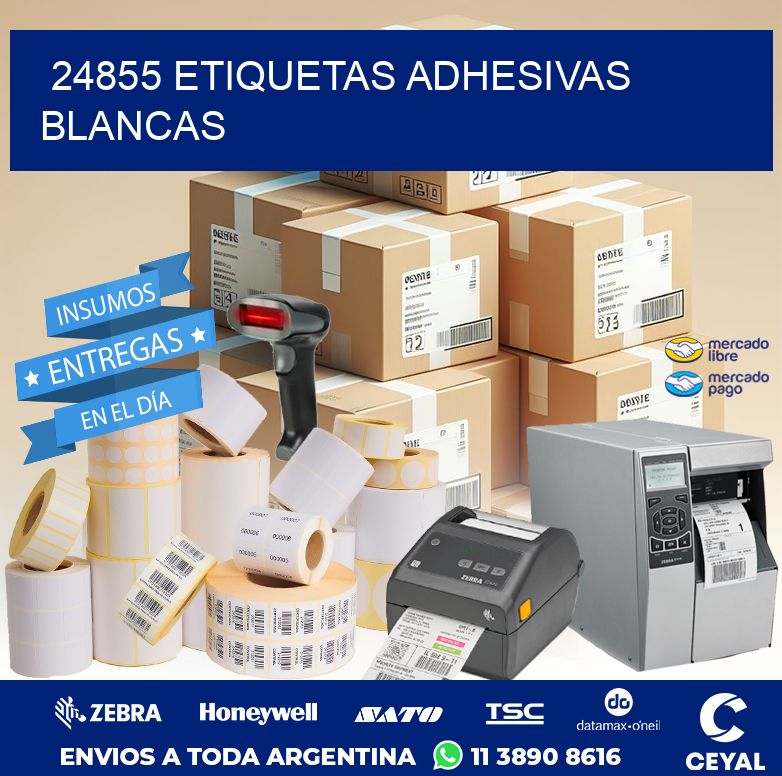 24855 ETIQUETAS ADHESIVAS BLANCAS