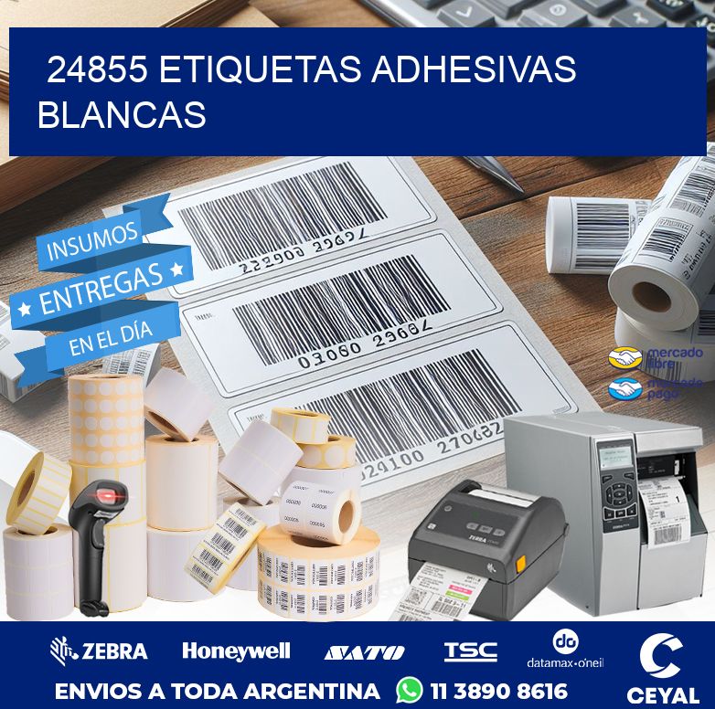 24855 ETIQUETAS ADHESIVAS BLANCAS