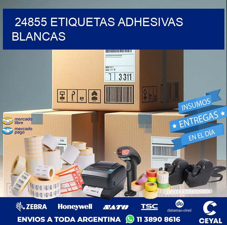 24855 ETIQUETAS ADHESIVAS BLANCAS