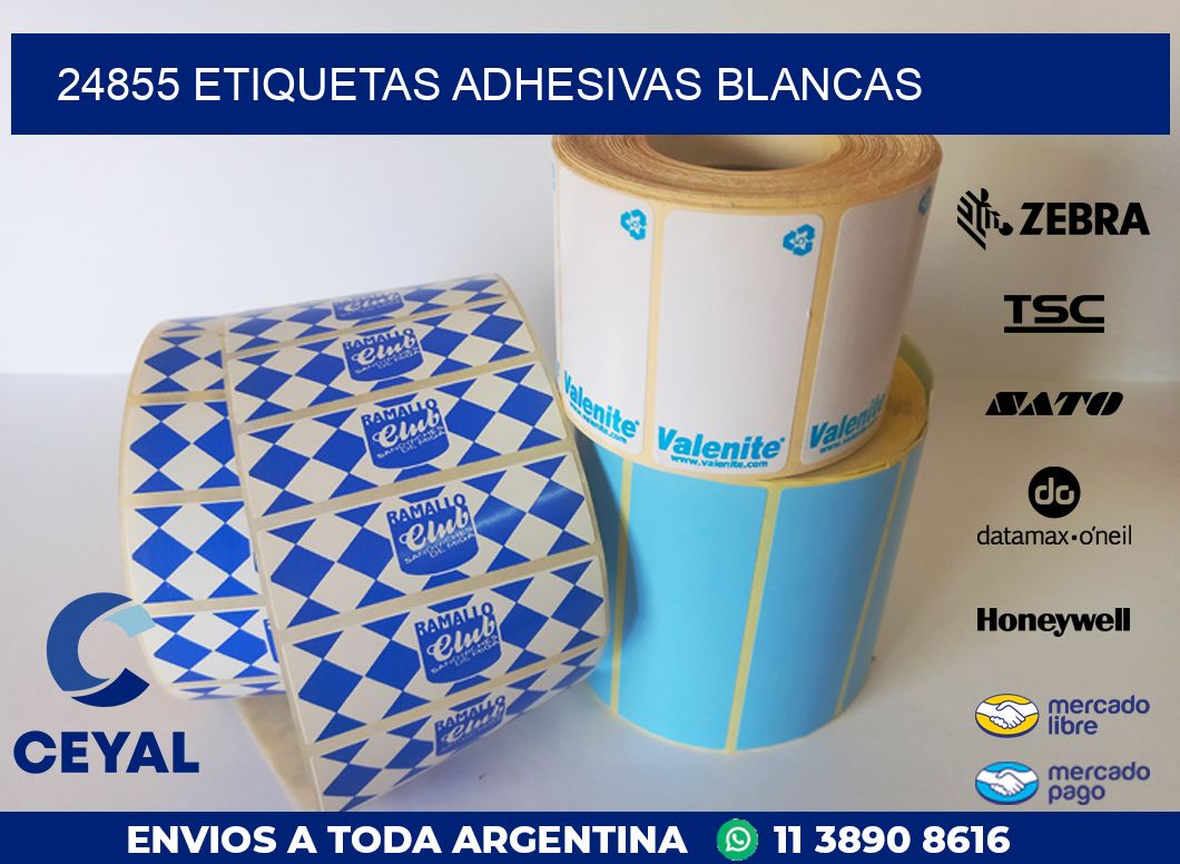 24855 ETIQUETAS ADHESIVAS BLANCAS