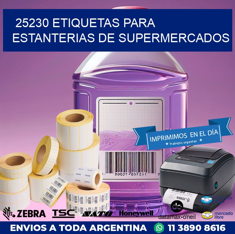 25230 ETIQUETAS PARA ESTANTERIAS DE SUPERMERCADOS