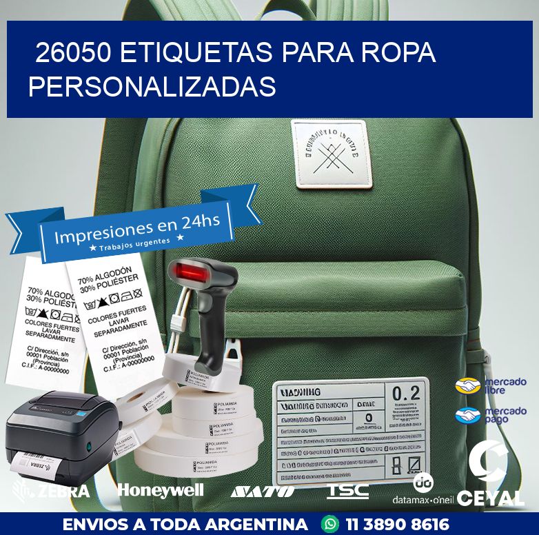 26050 ETIQUETAS PARA ROPA PERSONALIZADAS