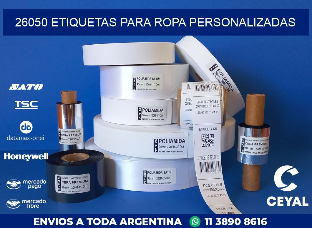 26050 ETIQUETAS PARA ROPA PERSONALIZADAS