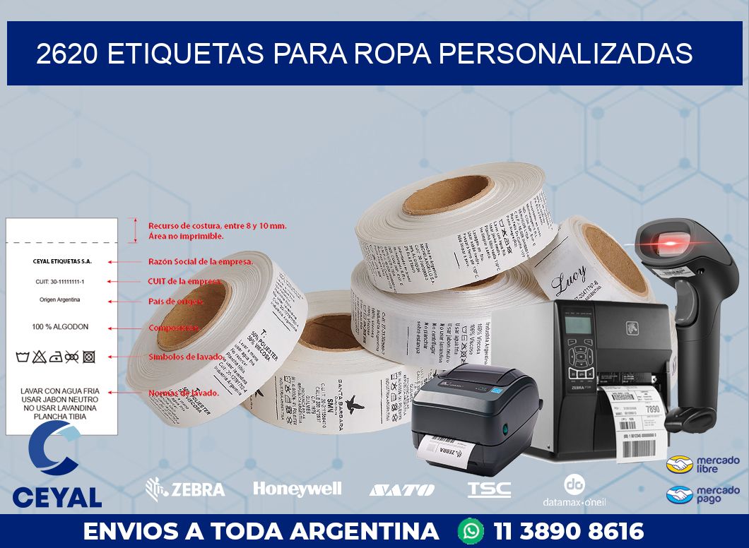2620 ETIQUETAS PARA ROPA PERSONALIZADAS