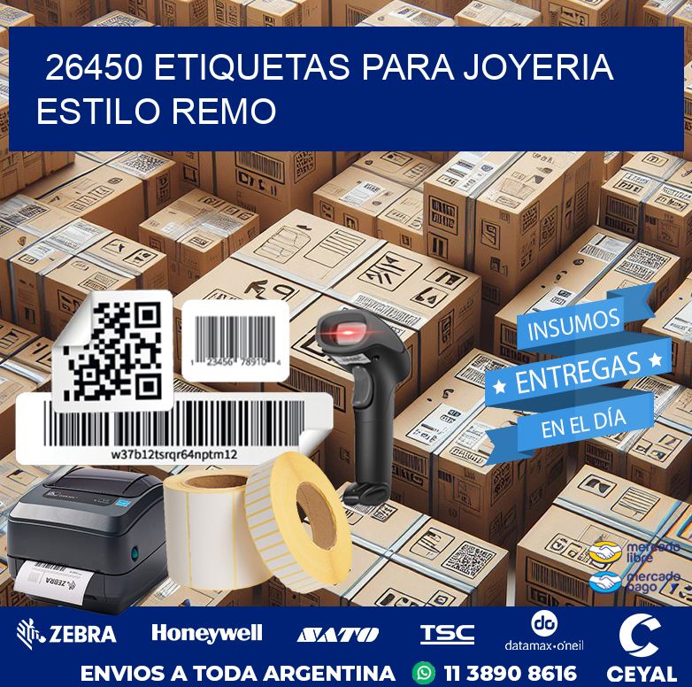 26450 ETIQUETAS PARA JOYERIA ESTILO REMO