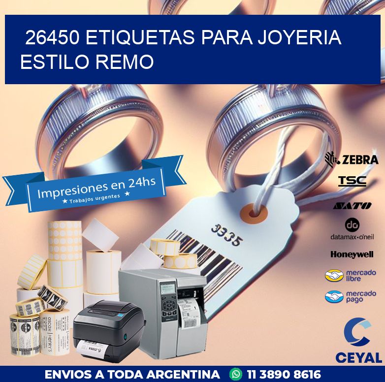 26450 ETIQUETAS PARA JOYERIA ESTILO REMO