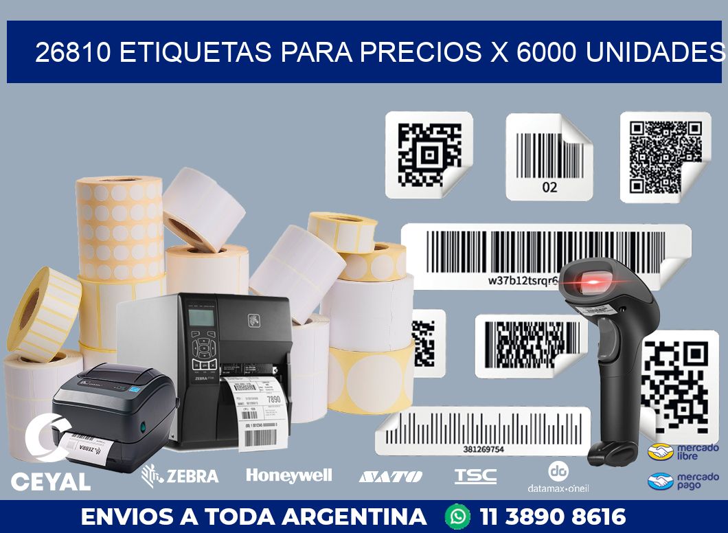 26810 ETIQUETAS PARA PRECIOS X 6000 UNIDADES