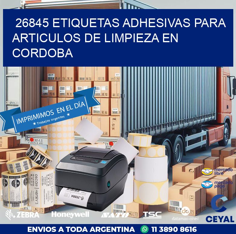 26845 ETIQUETAS ADHESIVAS PARA ARTICULOS DE LIMPIEZA EN CORDOBA