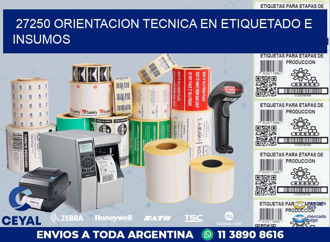 27250 ORIENTACION TECNICA EN ETIQUETADO E INSUMOS