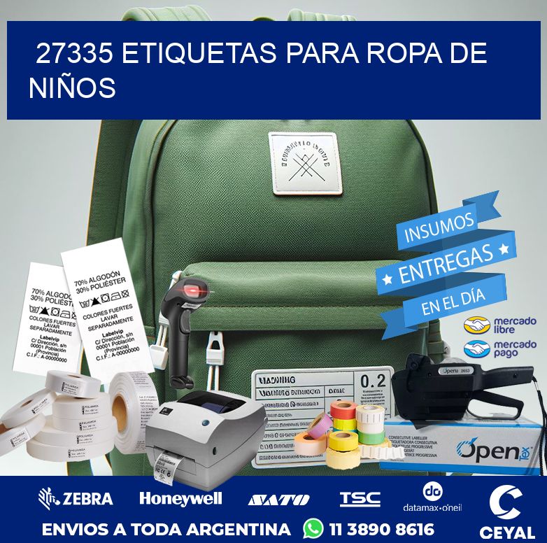 27335 ETIQUETAS PARA ROPA DE NIÑOS