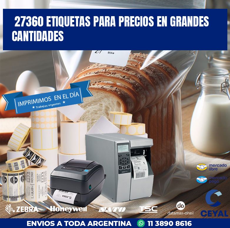 27360 ETIQUETAS PARA PRECIOS EN GRANDES CANTIDADES