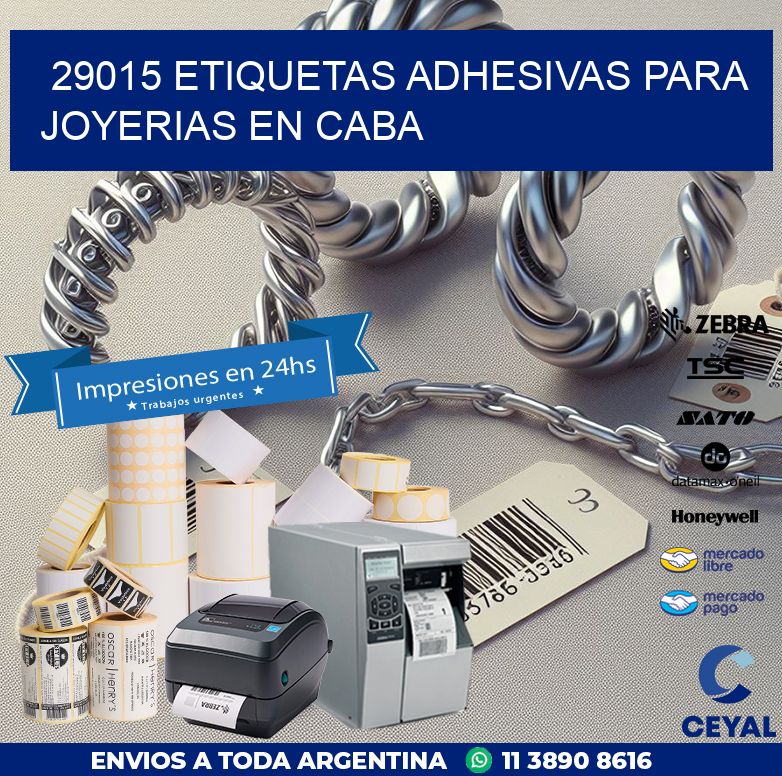 29015 ETIQUETAS ADHESIVAS PARA JOYERIAS EN CABA