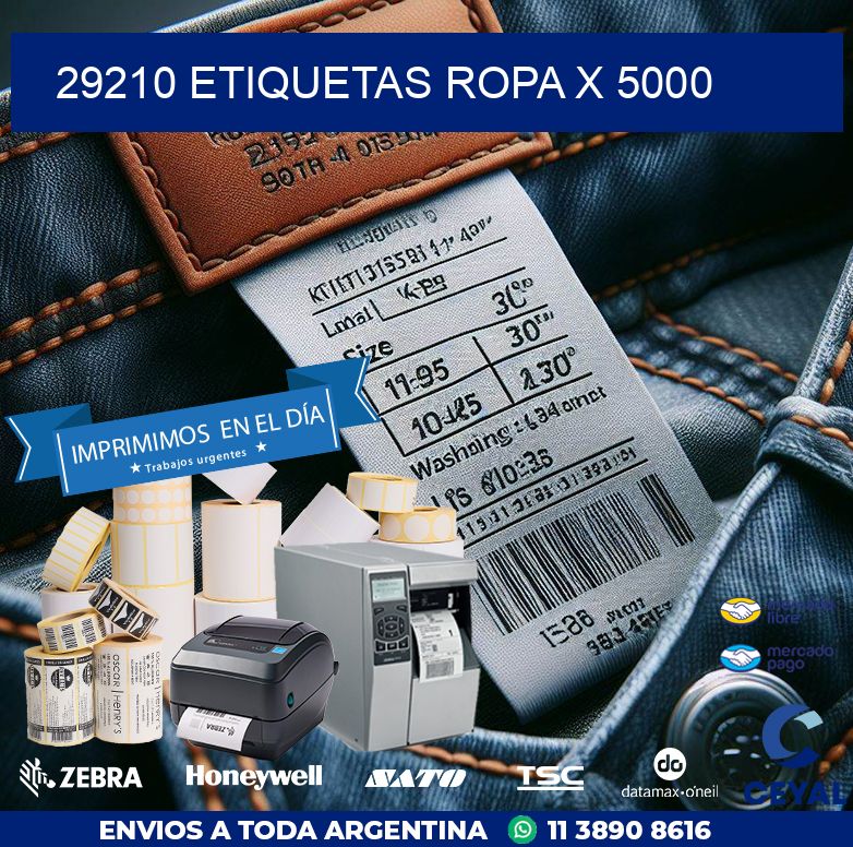 29210 ETIQUETAS ROPA X 5000