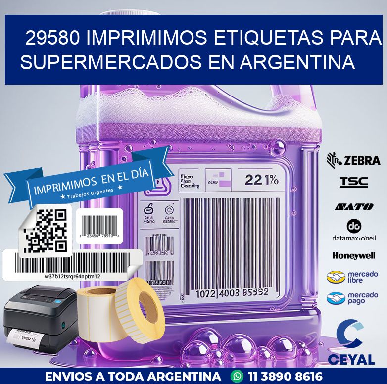 29580 IMPRIMIMOS ETIQUETAS PARA SUPERMERCADOS EN ARGENTINA