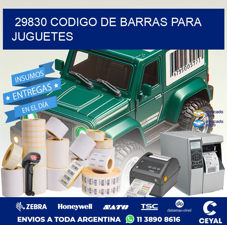 29830 CODIGO DE BARRAS PARA JUGUETES