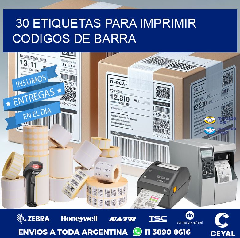 30 ETIQUETAS PARA IMPRIMIR CODIGOS DE BARRA