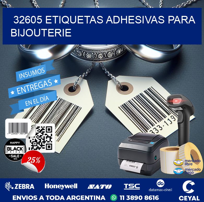 32605 ETIQUETAS ADHESIVAS PARA BIJOUTERIE